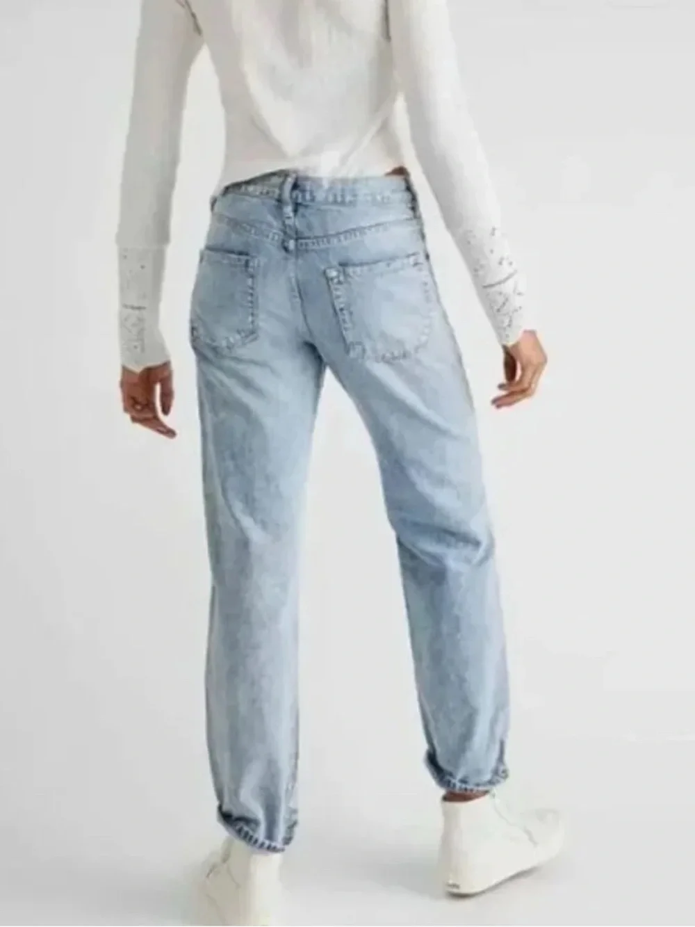 NWT Free People Bren Boyfriend Distressed Jeans